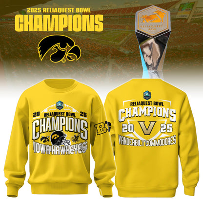 Iowa Football ReliaQuest Bowl CHAMPIONS 2025 Sweatshirt V1