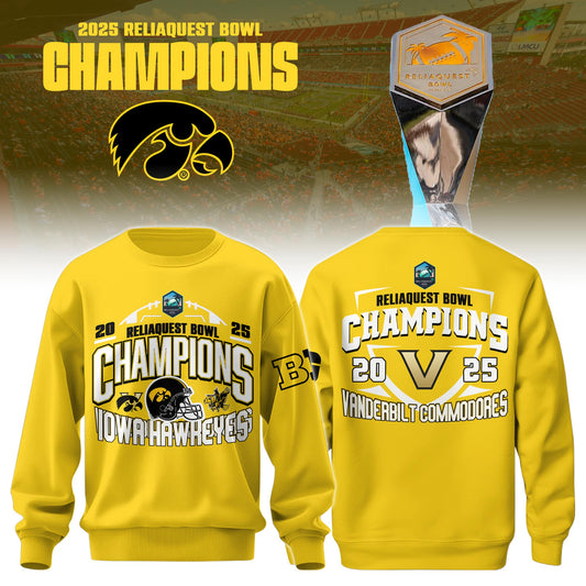 Iowa Football ReliaQuest Bowl CHAMPIONS 2025 Sweatshirt V1