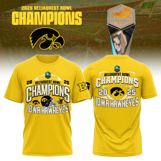 Iowa Football ReliaQuest Bowl CHAMPIONS 2025 Tshirt V1