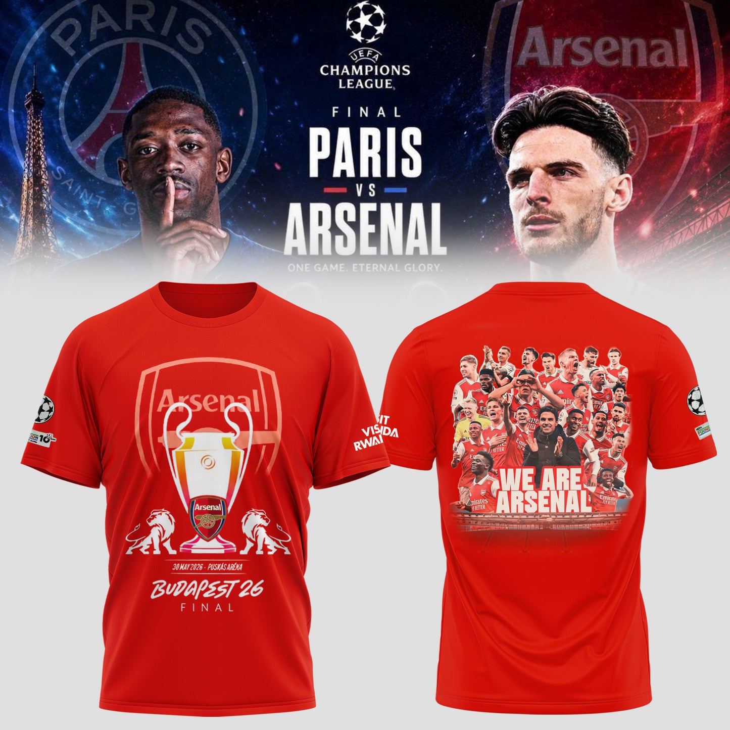 Arsenal Champions NHA 25/26 Edition Tshirt