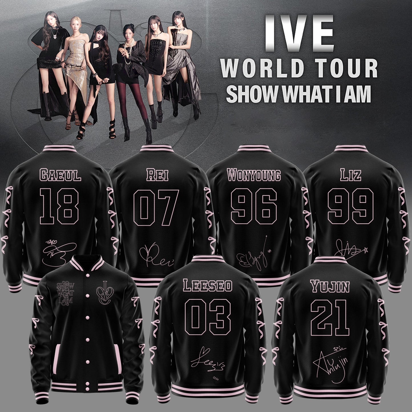 IVE -WORLD TOUR SHOW WHAT I AM� “ Baseball jacket