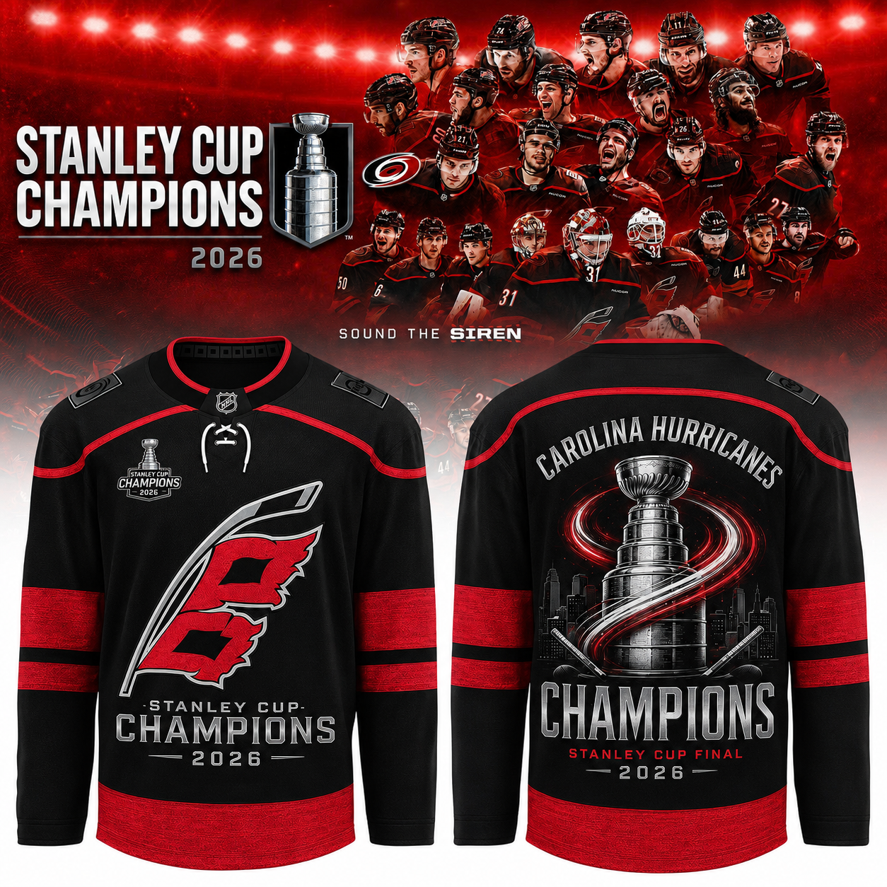 Carolina Hurricanes 2026 Stanley Cup Champions Jersey