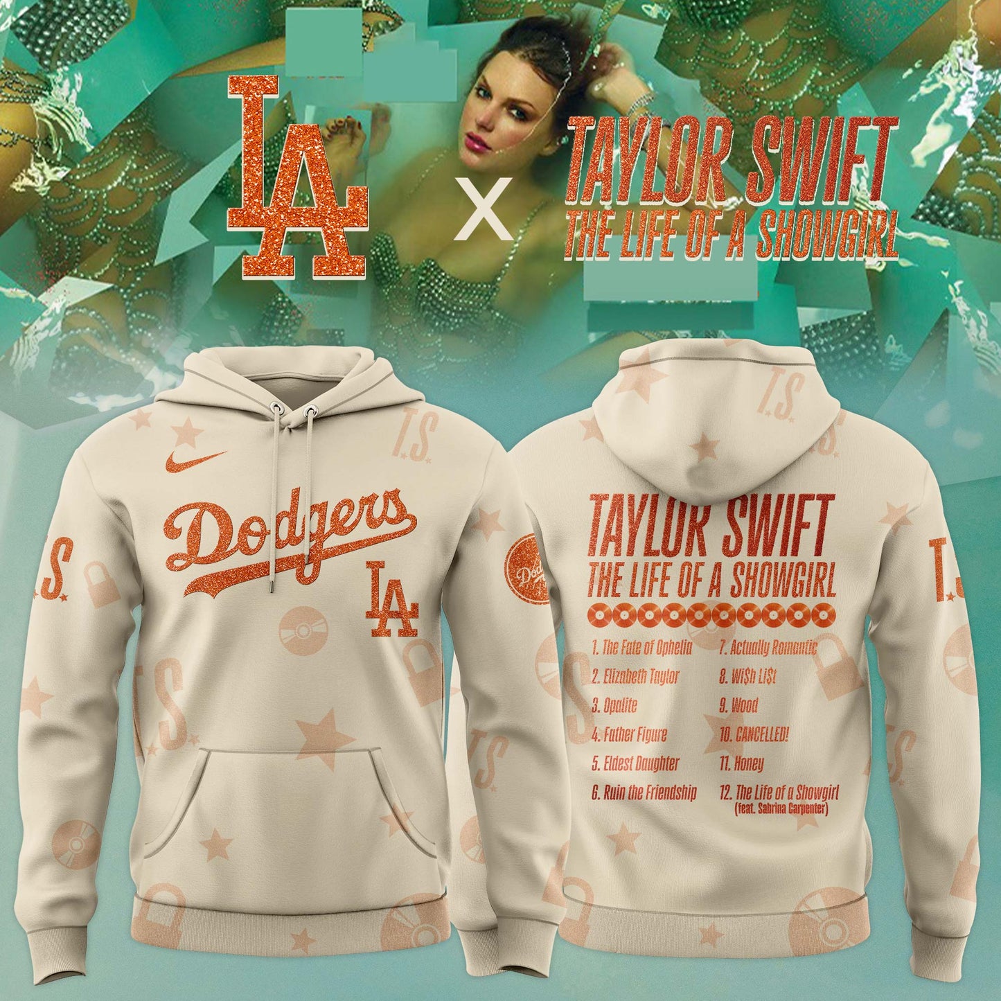 MLB x Taylor Swift The Life of a Showgirl 2025 Limited Editions Jersey Hoodie
