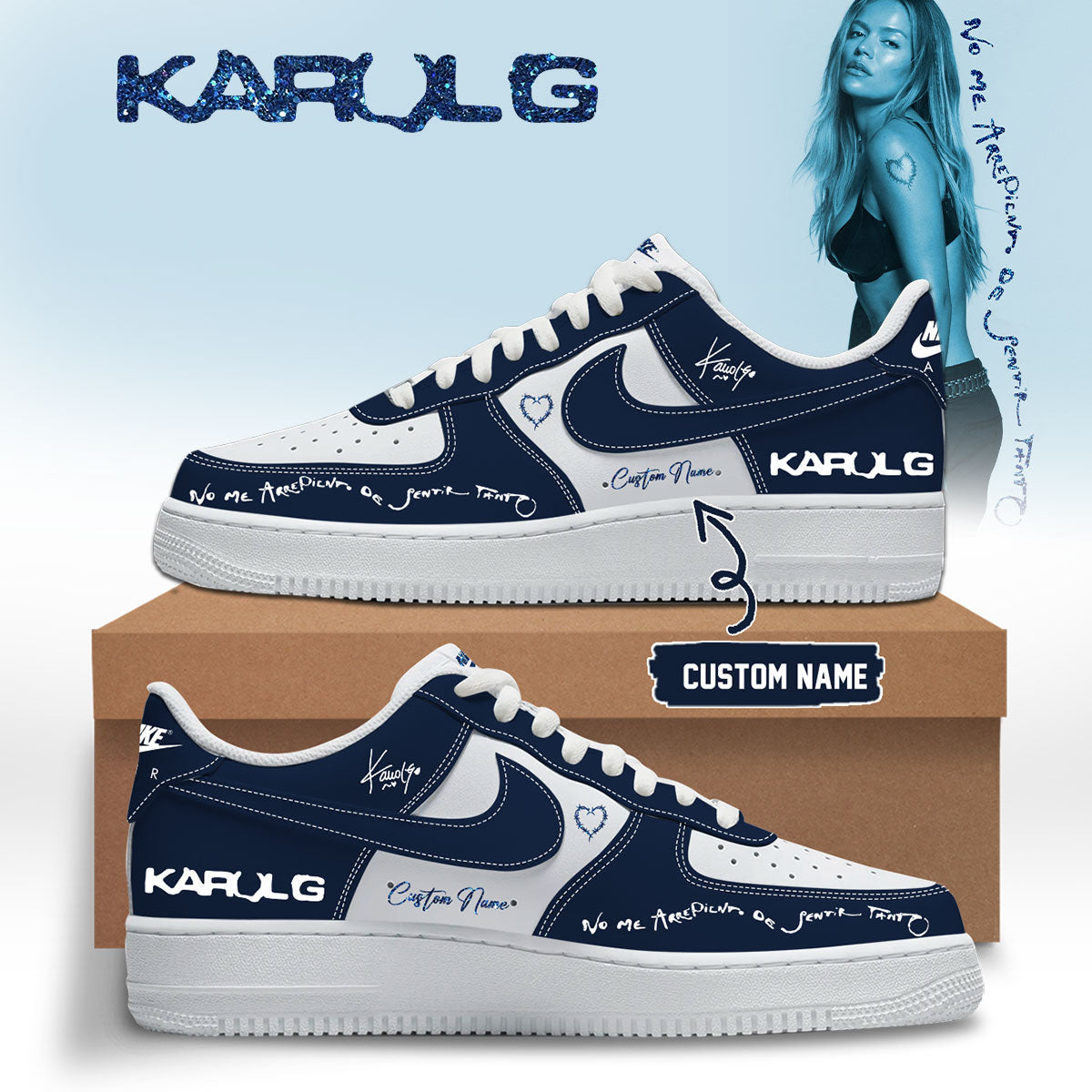 KaRol G Album “NO ME ARREPIENTO DE SENTIR TANTO” 🩵 – Shoes