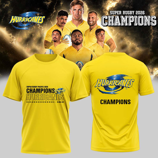 Hurricanes Rugby Super Rugby Pacific Champions for 2026 T-shirt