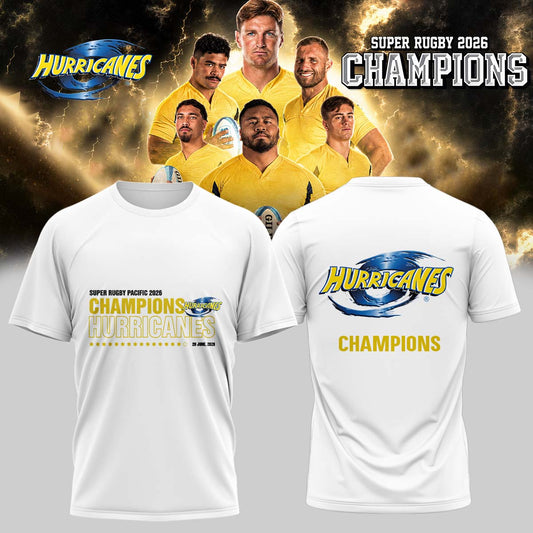 Hurricanes Rugby Super Rugby Pacific Champions for 2026 T-shirt