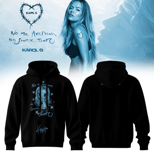 Karol G “ NO ME ARREPIENTO DE SENTIR TANTO ” 🩵 Signature Limited Edition – Hoodie