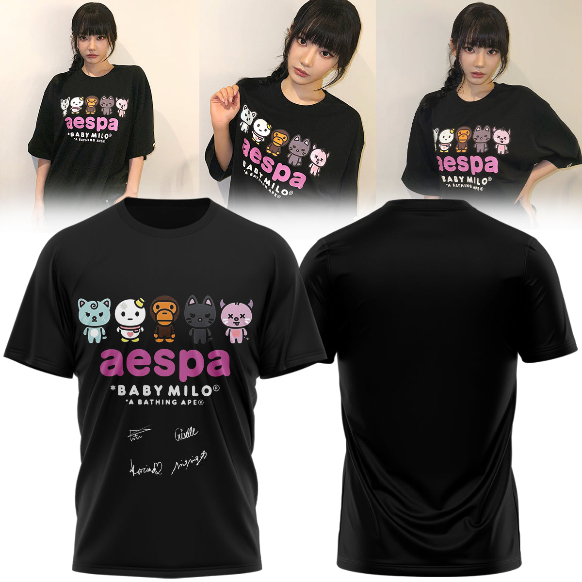 🖤🐰 AESPA x BAPE Limited Edition Shirt