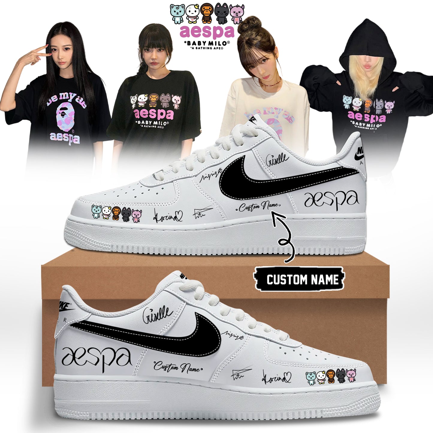Aespa x BAPE Limited Edition Signature – Shoes