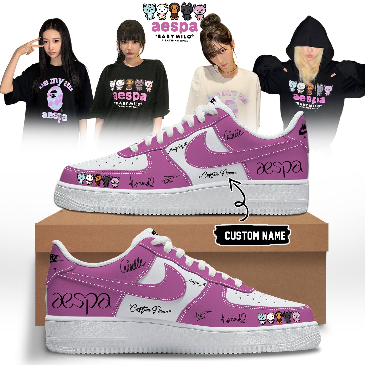 Aespa x BAPE Limited Edition Signature – Shoes