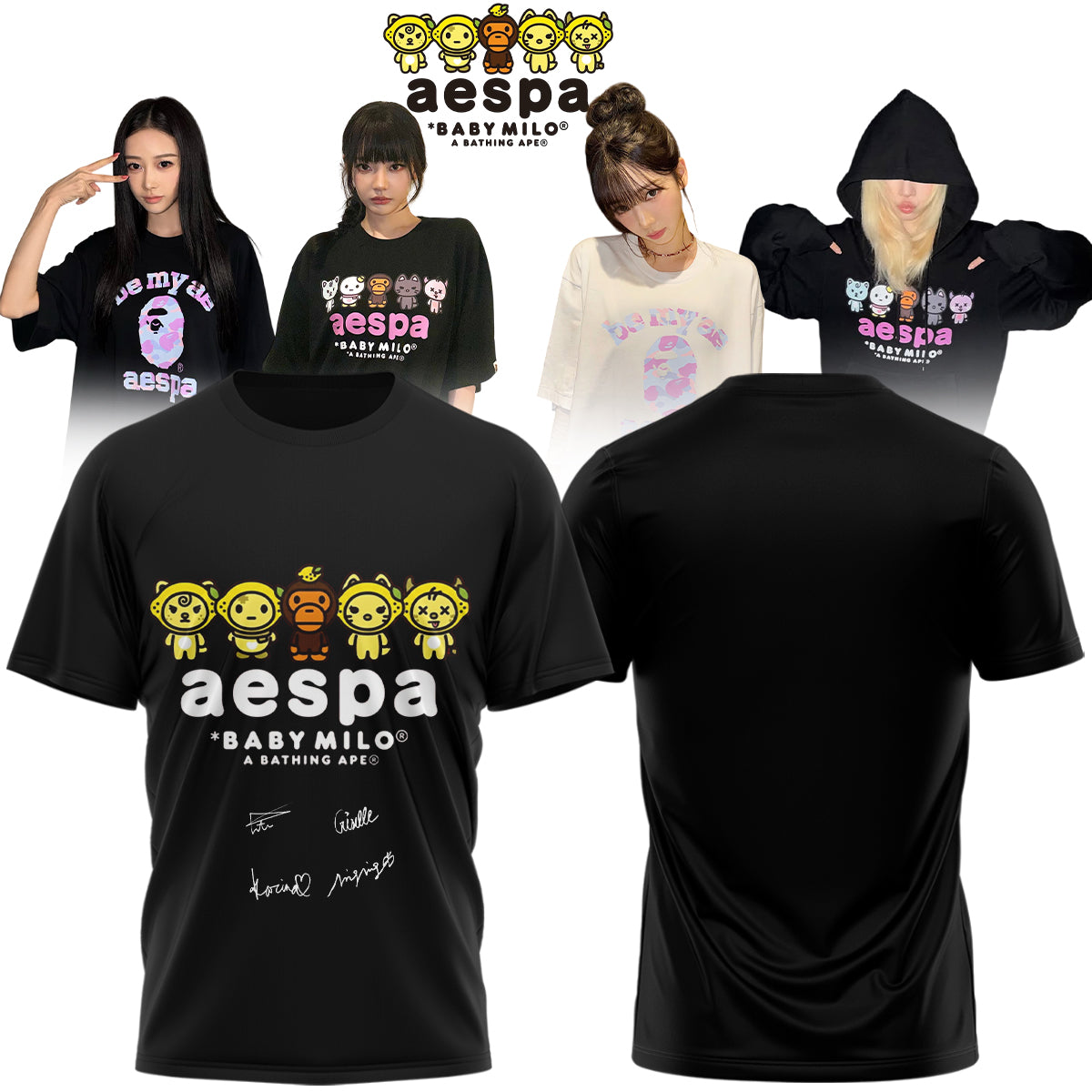 🖤🐰 AESPA x BAPE Limited Edition Shirt