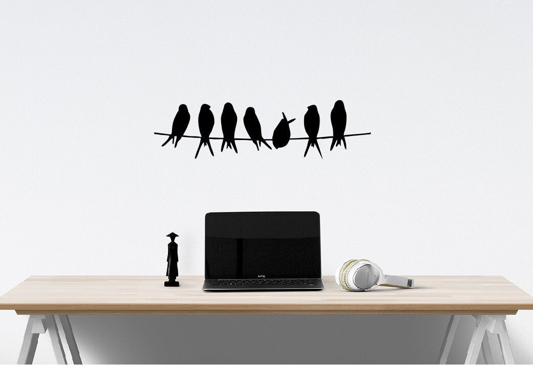 Birds on Branch Wall Art | Bird Branch Home Decor | Birds Wall Decor | Metal Wall Art Sign | Metal Birds on Branch | 003