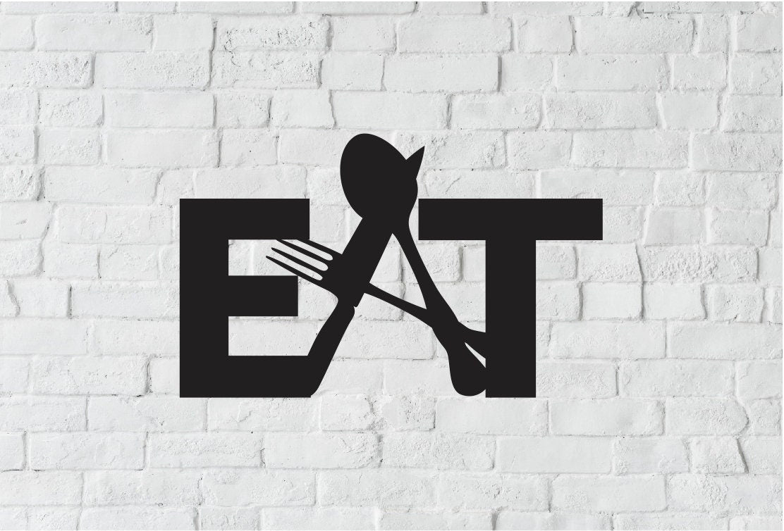 Steel Kitchen Decor Sign / Kitchen Home Decor / Kitchen Decor / EAT Kitchen Sign / EAT Metal Sign / Metal Home Decor