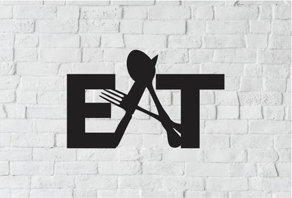 Steel Kitchen Decor Sign / Kitchen Home Decor / Kitchen Decor / EAT Kitchen Sign / EAT Metal Sign / Metal Home Decor