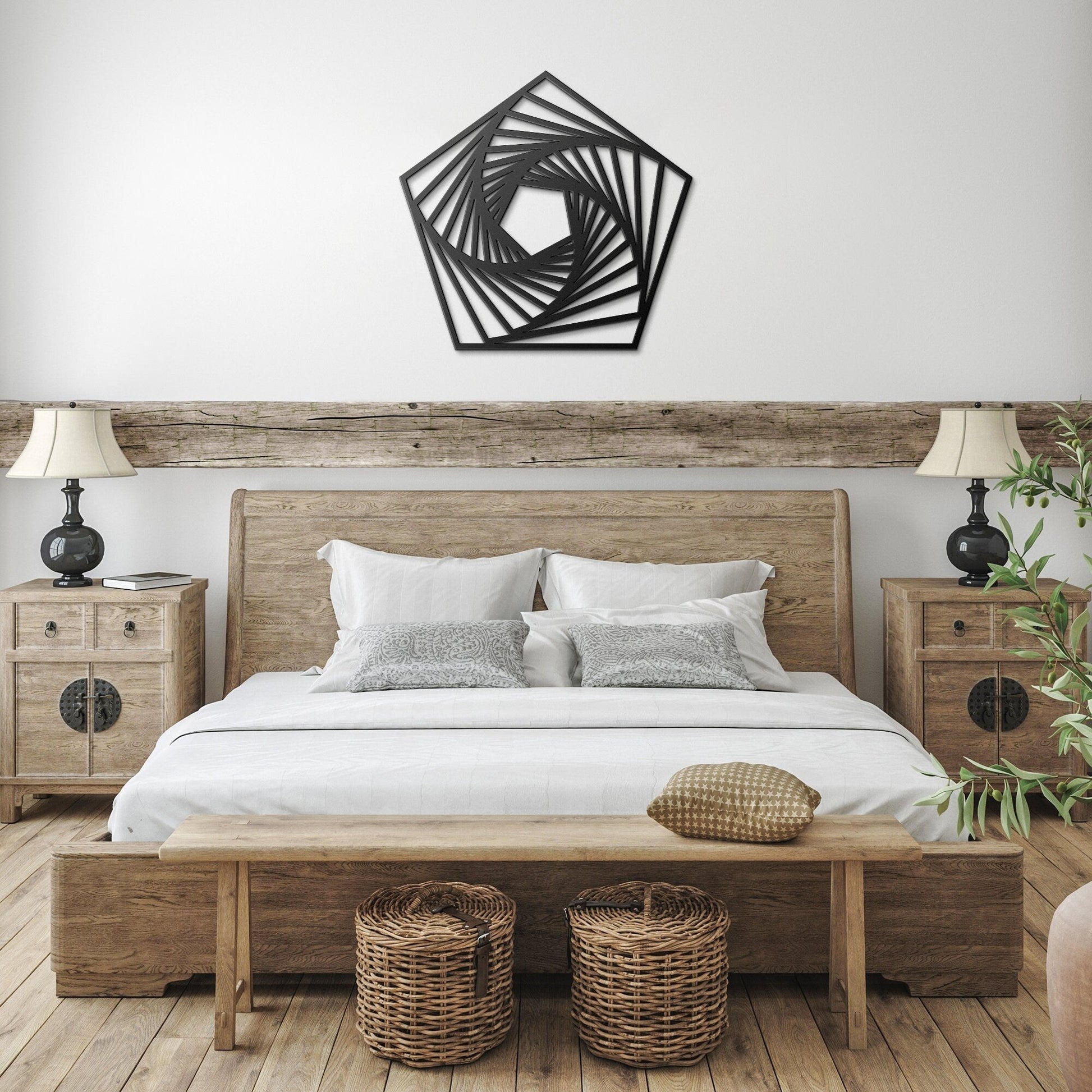 Fibonacci Pentagon Metal Sign, Golden Ratio Art, Fibonacci Numbers Wall Art, Fibonacci Sequence Sign, Inspirational Fibonacci Metal Wall Art