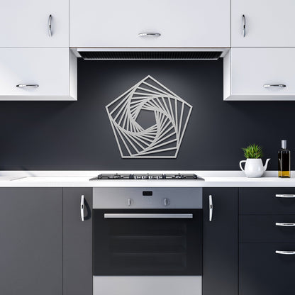 Fibonacci Pentagon Metal Sign, Golden Ratio Art, Fibonacci Numbers Wall Art, Fibonacci Sequence Sign, Inspirational Fibonacci Metal Wall Art
