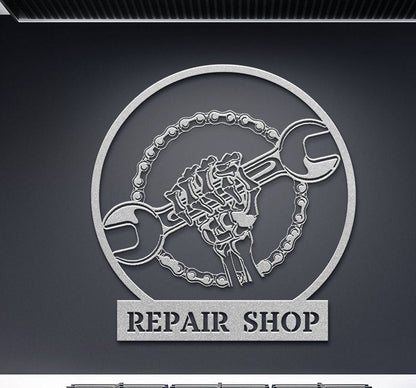 Skull Mechanic Metal Sign, Mechanic Gifts, Skeleton Hand Metal Art, Mechanic Birthday Gift, Aircraft Mechanic Sign, Auto Mechanic Gift