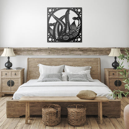 Underwater World Metal Sign, Nautical Undersea Wall Decor, Ocean Seashells Metal Sign, Coral Reefs Wall Decor, Underwater Wall Sign