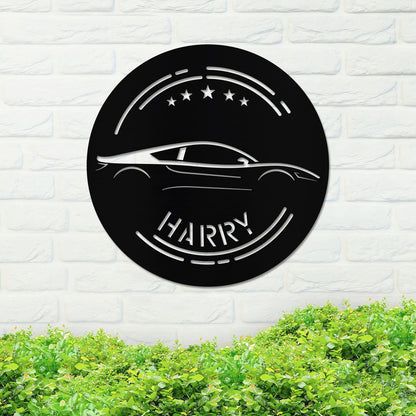Metal Sportscar Name Sign, Metal Man Cave Sign, Custom Garage Metal Sign, Metal Name Sign, Garage Sign, Custom Name Sign, Custom Man Cave