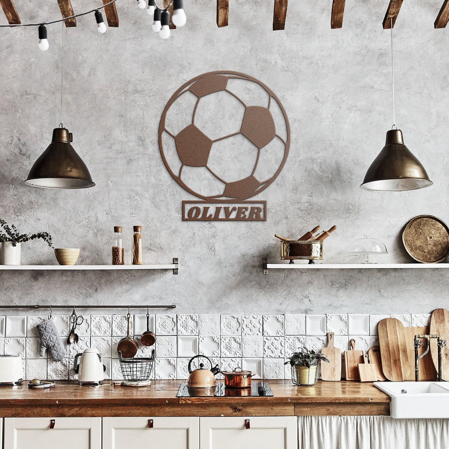 Soccer Ball Wall Art, Custom Soccer Ball Sign, Personalized Soccer Metal Sign, Football Metal Sign, Sports Wall Decor, Football Ornament