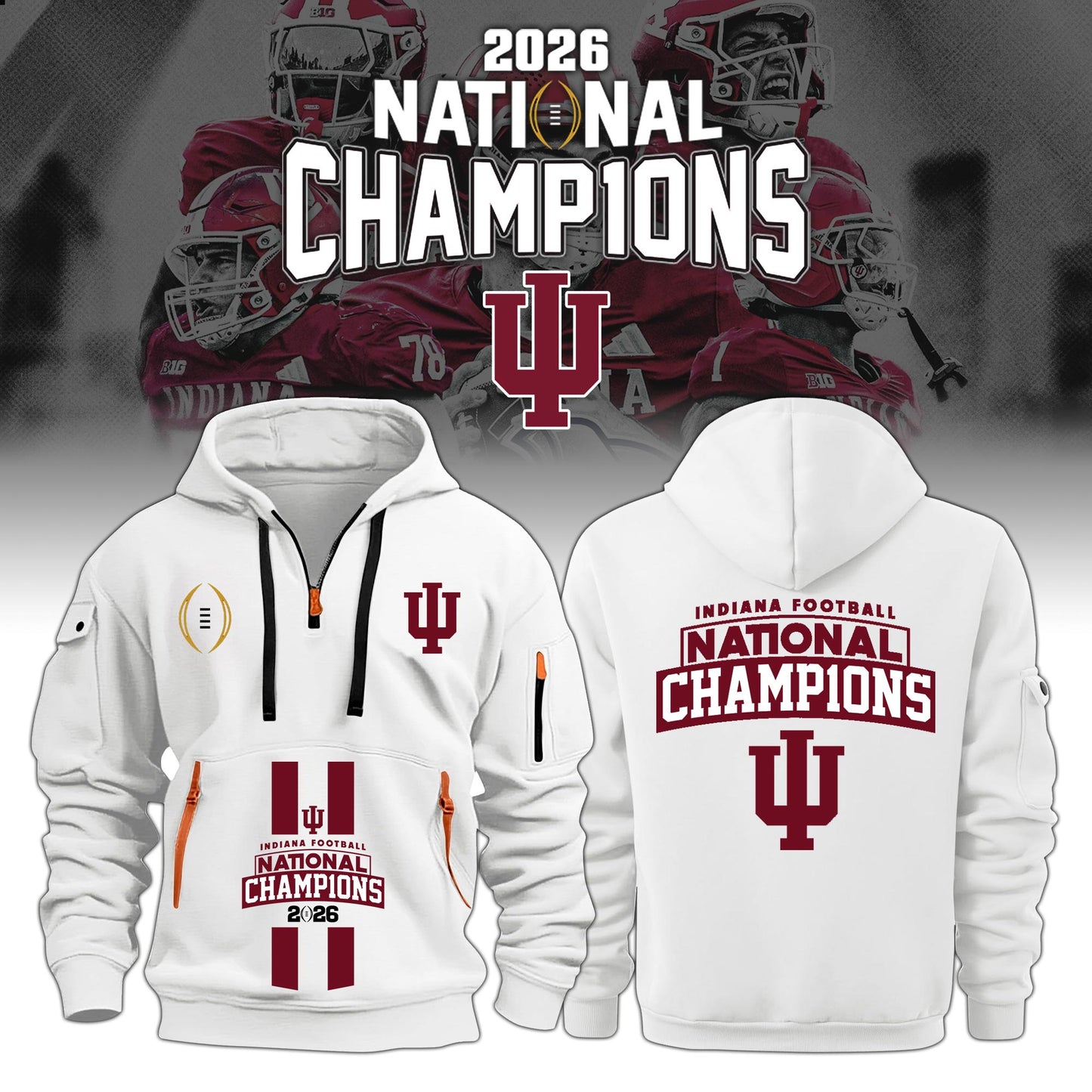 I Hoosiers National Champions 2025/26 Hoodie Gold Limited Edition + Selling Out Fast