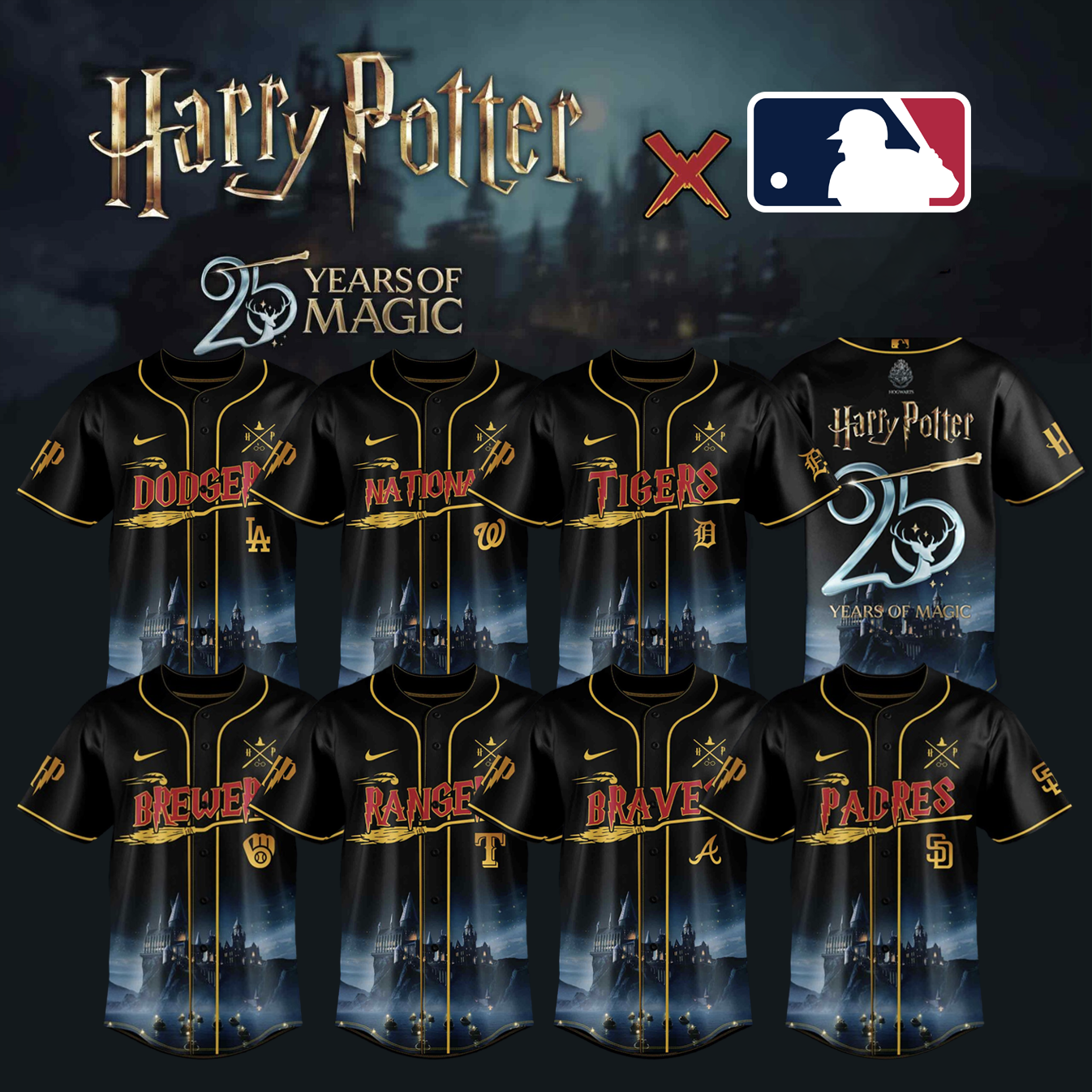 MLB x Harry Potter 25 Years of Magic Baseball Jersey