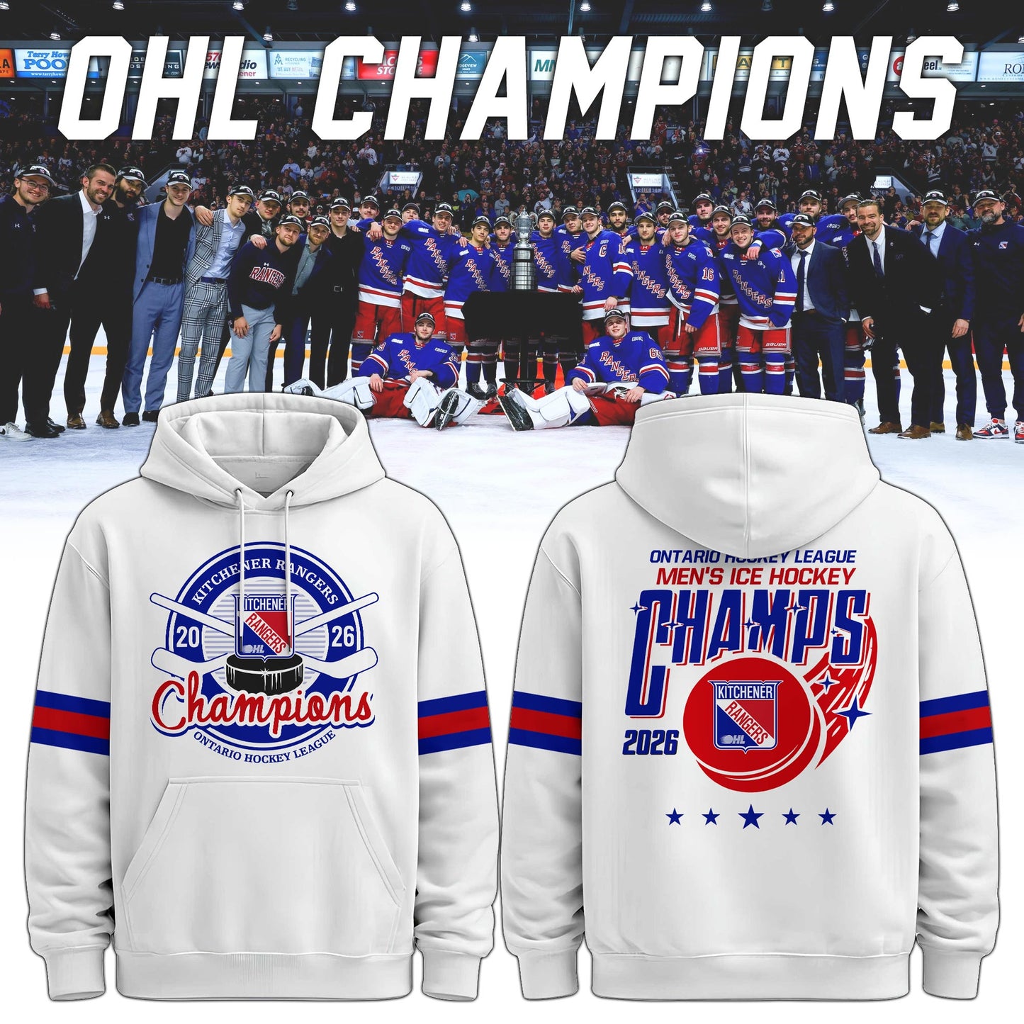 Kitchener Rangers Special OHL Champions 26 Limited Edition Hoodie