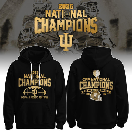 Indiana Hoosiers National Champions 2025/26 Hoodie Gold Limited Edition + Selling Out Fast
