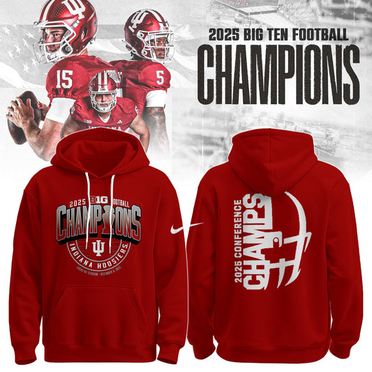 Indiana Hoosiers Football Big Ten Championship Combo Hoodie