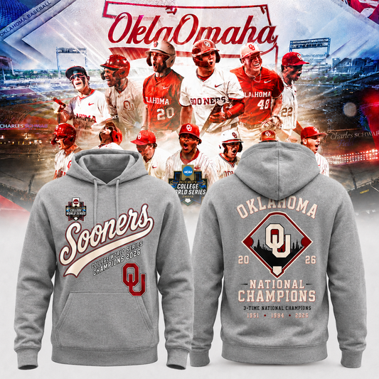 Oklahoma Sooners 2026 NCAA Baseball National Champions Hoodie