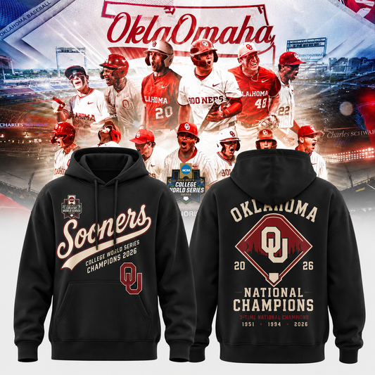Oklahoma Sooners 2026 NCAA Baseball National Champions Hoodie