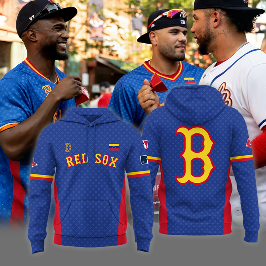 Boston Red Sox Venezuelan pride Football Hoodie - Donation to support disaster relief efforts for those affected by the earthquakes in Venezuela
