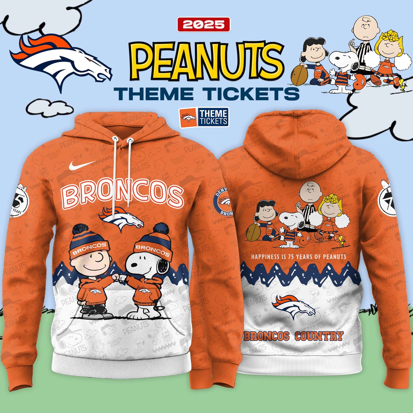 Denver Broncos x Peanuts Limited Editions 2025 Hoodie