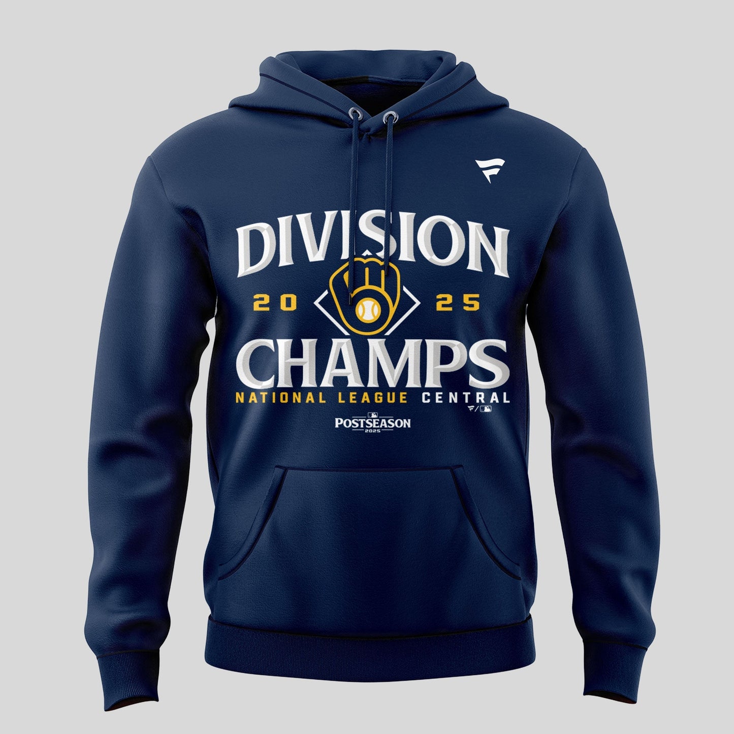 Men™s Milwaukee Brewers Fanatics Navy 2025 NL Central Division Champions Locker Room Hoodie