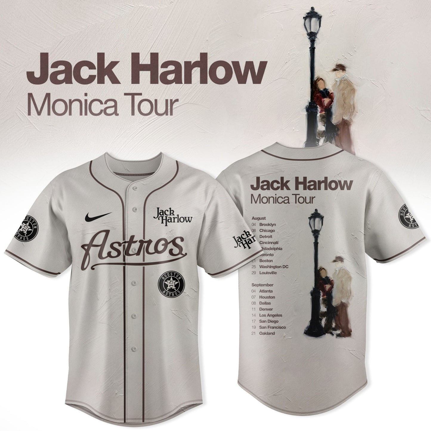Houston Astros - Jack Harlow Monica Tour x Baseball Limited Jersey