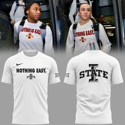 Special New Nothing Easy. Black And White Tshirt