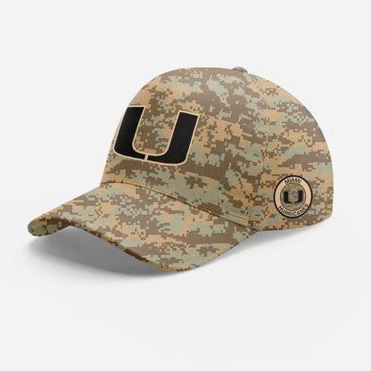Camo Miami Hurricanes Honor & Support Premier Strategy Hoodie