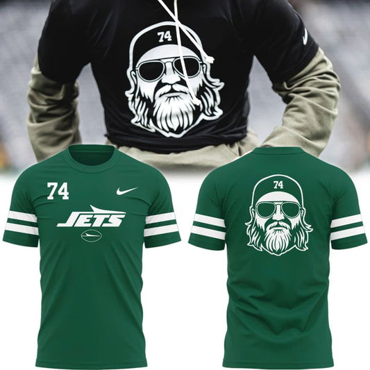 New York Jets "74" A True Jet Nick Mangold Green T-Shirt