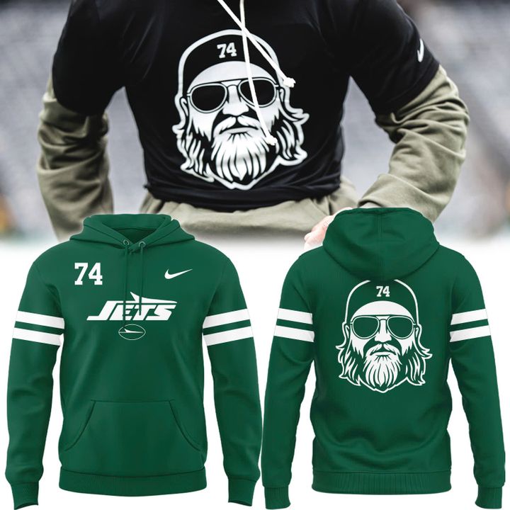 New York Jets "74" A True Jet Nick Mangold Green Hoodie