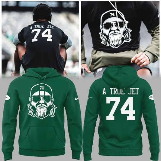 New York Jets "74" A True Jet Nick Mangold Green Hoodie