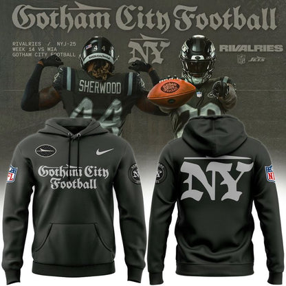 New York Jets Nike Game Rivalry "Gotham City Football" Hoodie