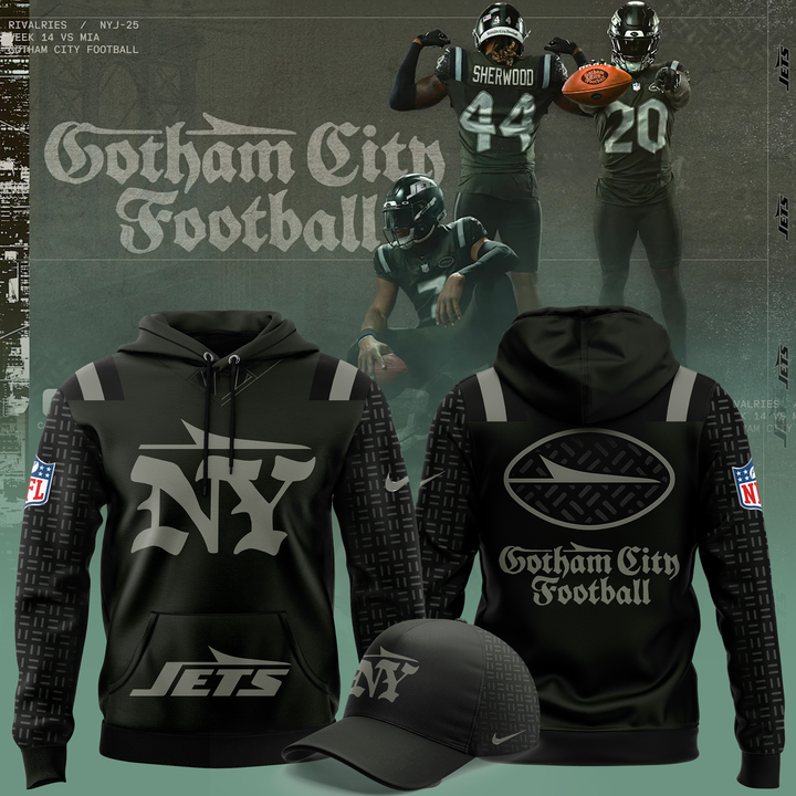New York Jets Nike Game Rivalry "Gotham City Football" Hoodie