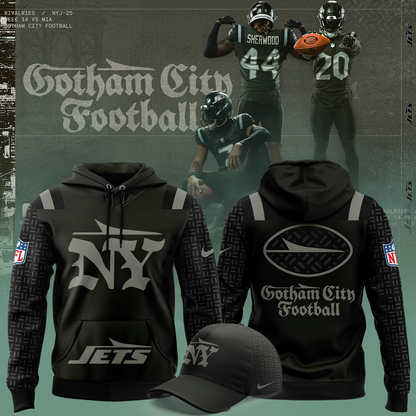 New York Jets Nike Game Rivalry "Gotham City Football" Hoodie