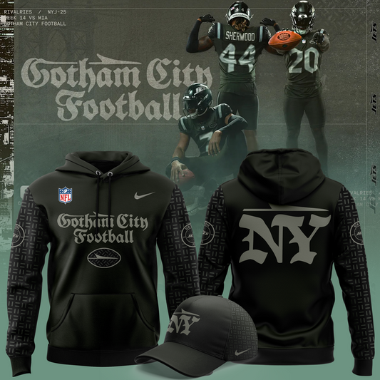New York Jets Nike Game Rivalry "Gotham City Football" Hoodie