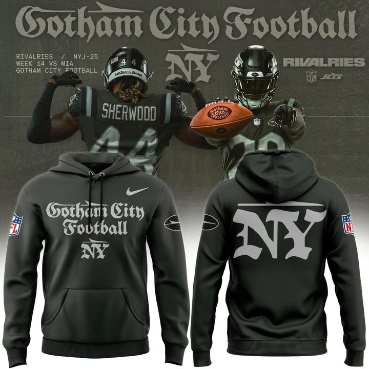 New York Jets Nike Game Rivalry "Gotham City Football" Hoodie