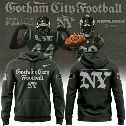 New York Jets Nike Game Rivalry "Gotham City Football" Hoodie
