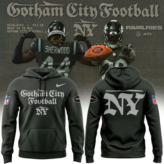 New York Jets Nike Game Rivalry "Gotham City Football" Hoodie