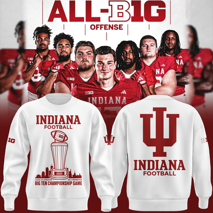Limited Edition Indiana Football Big Ten Championship Combo Sweatshirt