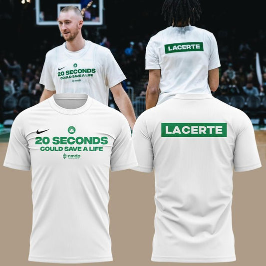 Boston Celtics ''20 seconds could save a life'' T-shirt