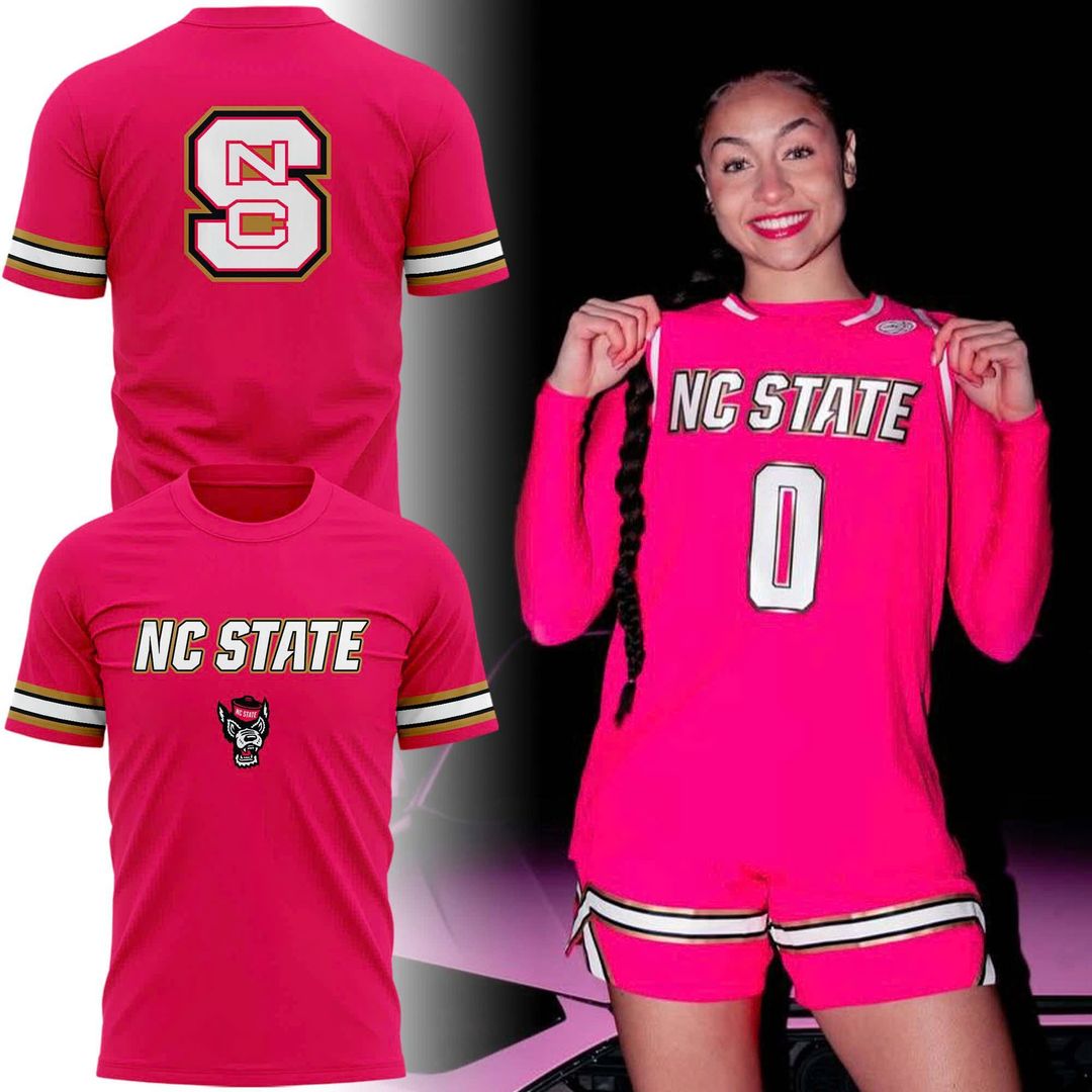 NC State Basketball All Pink Uniform T-Shirt - Limited Edition